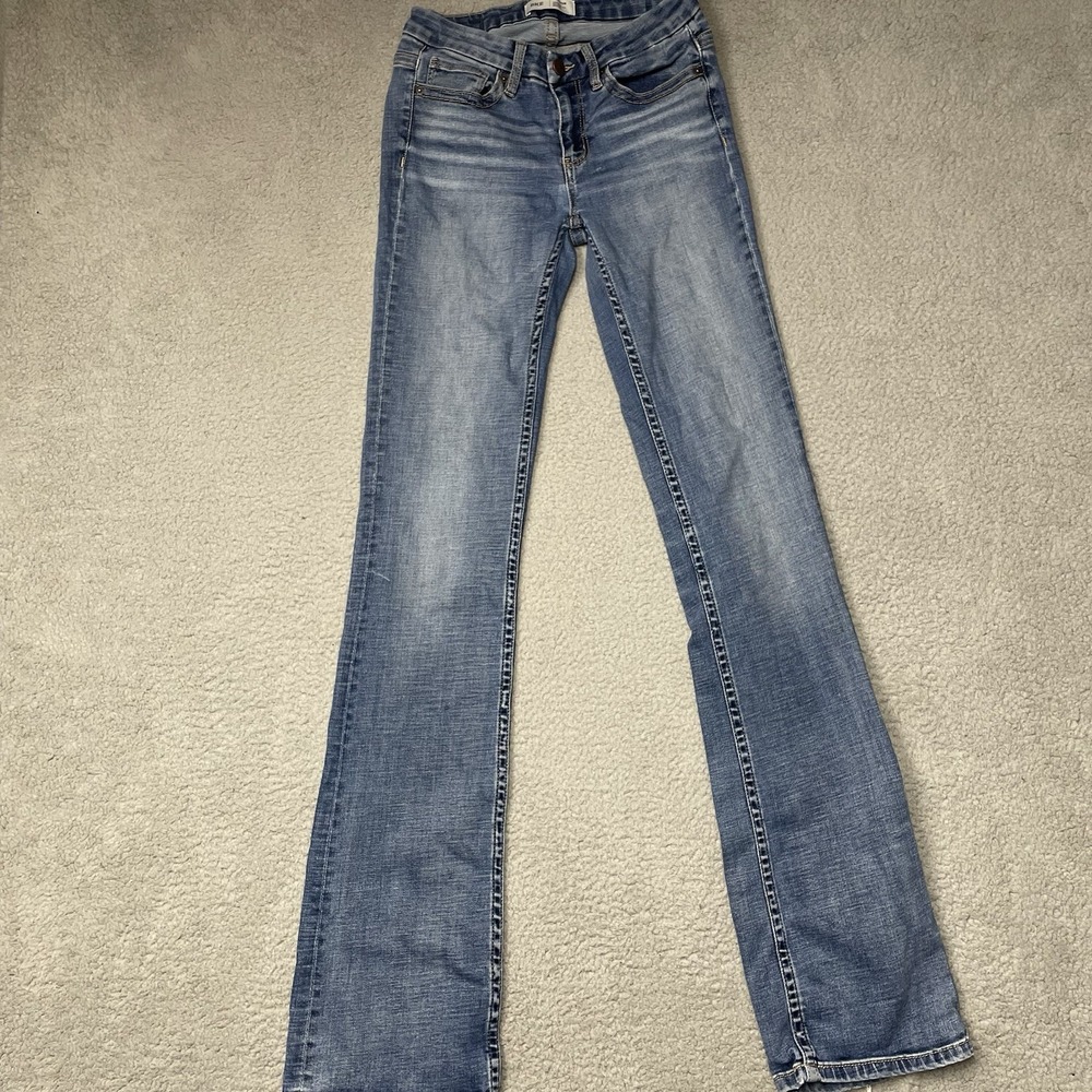 BKE Payton Women Mid-Rise Bootcut Jeans Dark Wash Distressed 25x37.5